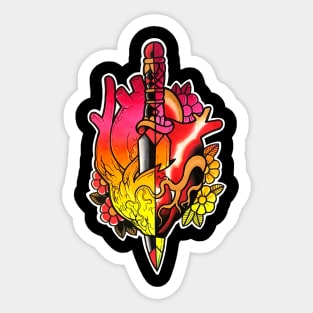 Heart and Dagger Sticker